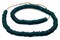 The Bead Chest African Disk Recycled Glass Beads - Full Strand of Eco-Friendly Ghanaian Rondelle Beads (Alpine Teal)